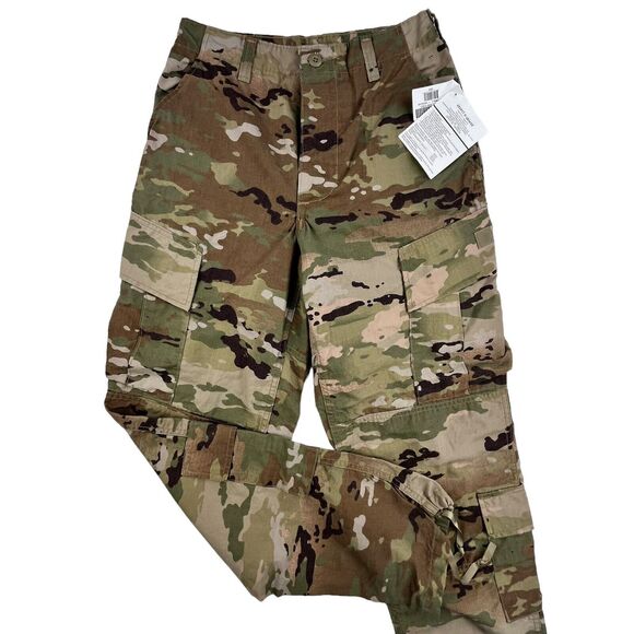 Army Combat Uniform Camo Cargo FR Trouser Pants Small (30x32) Insect Shield - Picture 1 of 16